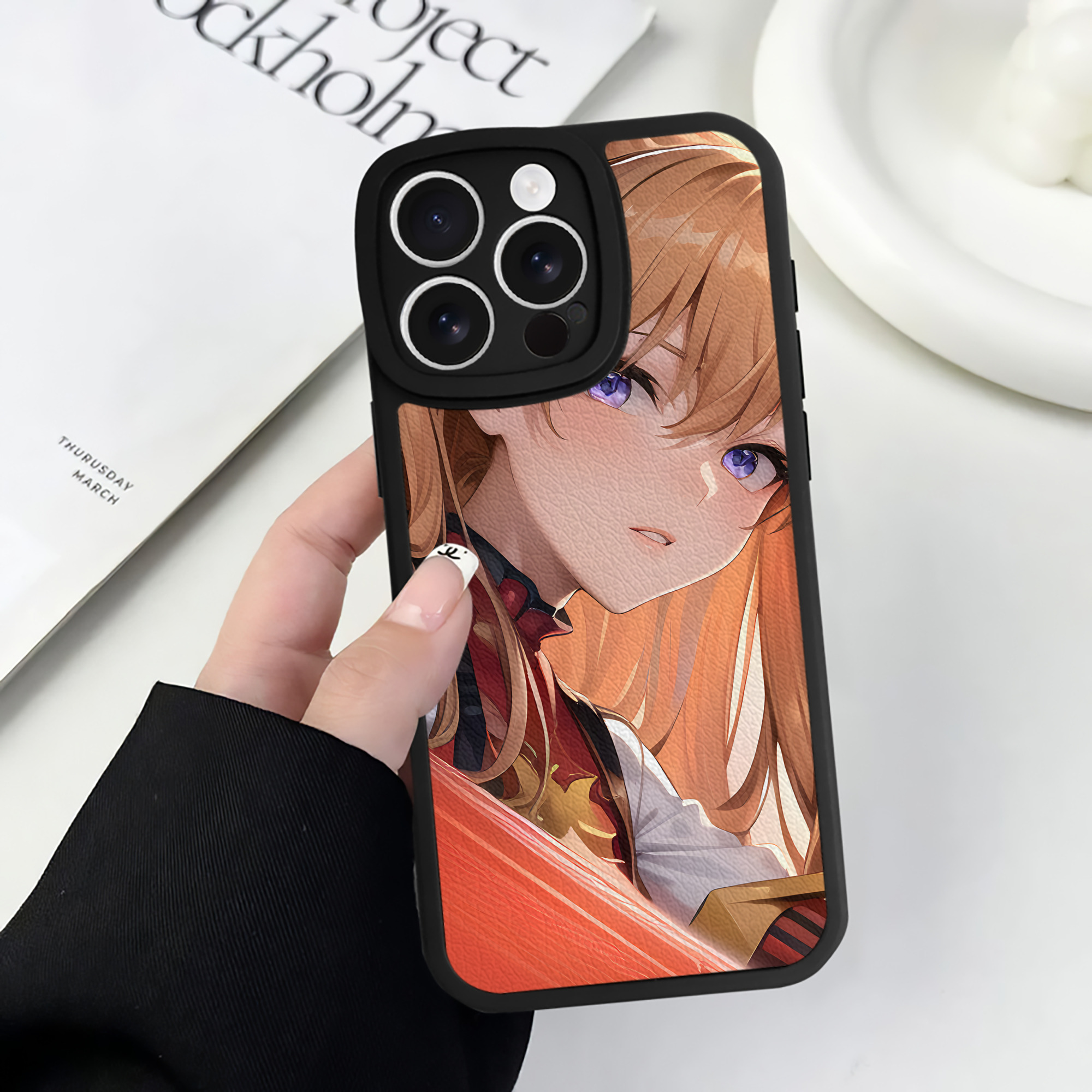 （画像用） EVA 新世紀エヴァンゲリオン 【iPhone 16シリーズ対応】シリコンスマホケース（レザー調） 材質：シリコン